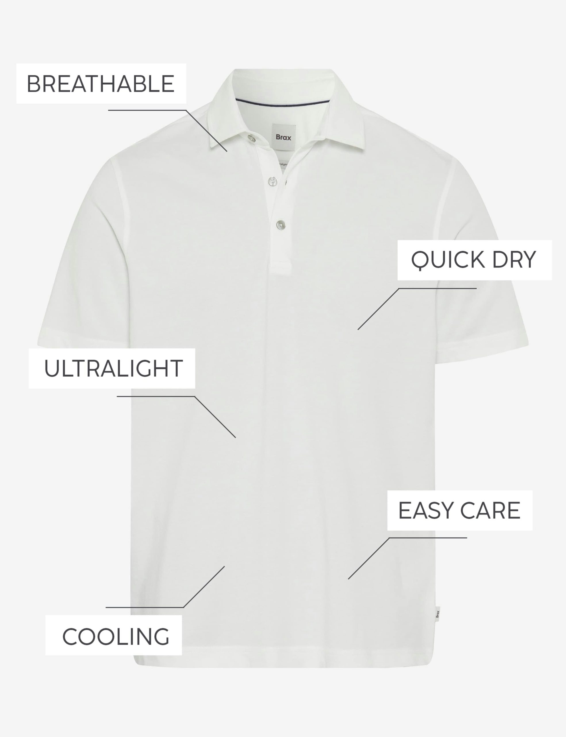 BRAX – ULTRALIGHT COTTON PIQUE POLO SHIRT - Image 3