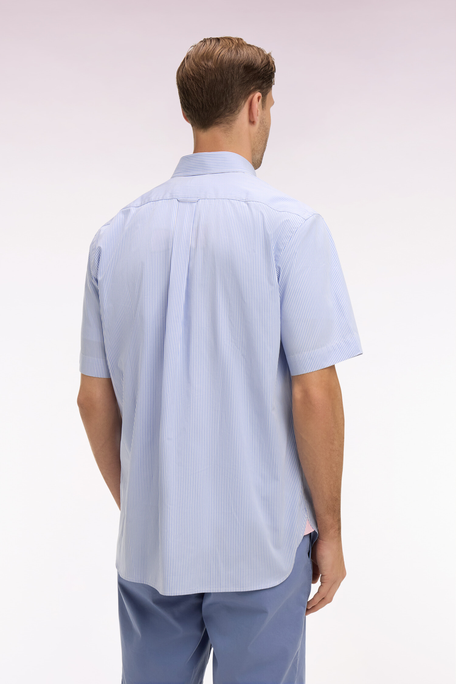 EDEN PARK - NARROW STRIPED COTTON SHORT SLEEVED SHIRT - Image 8