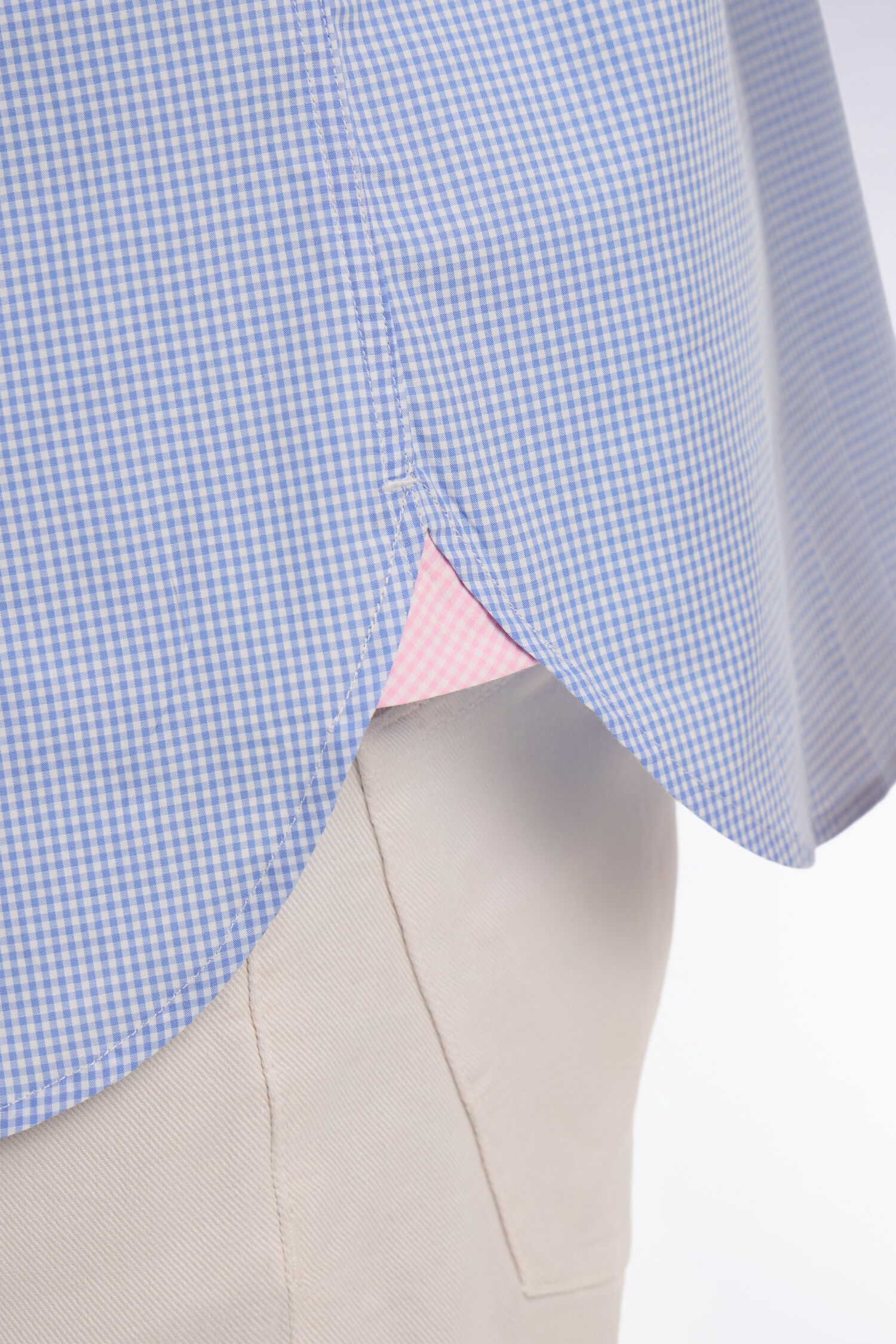 EDEN PARK - MICRO CHECK COTTON SHORT SLEEVED SHIRT - Image 4