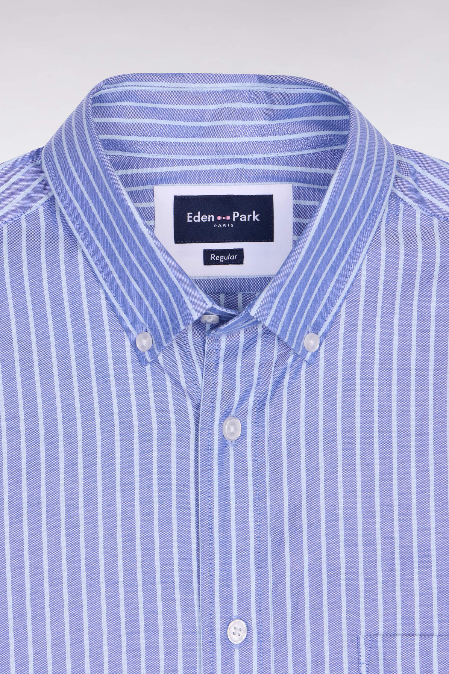 EDEN PARK - COTTON PINPOINT STRIPED SHIRT - Image 5