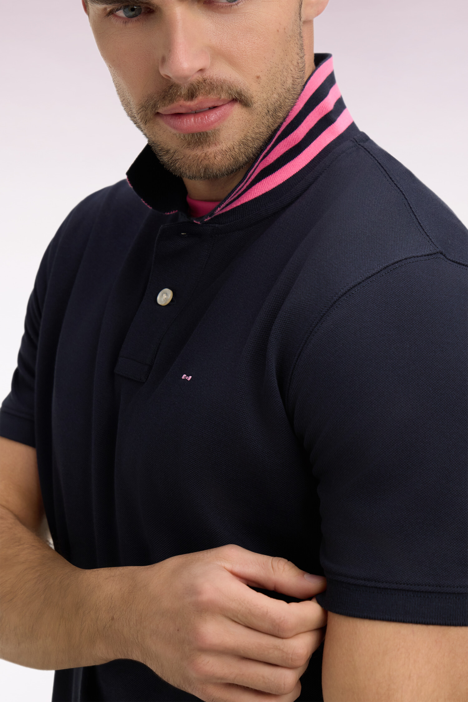 EDEN PARK - STRETCH COTTON PIQUE POLO SHIRT WITH TRIM - Image 9
