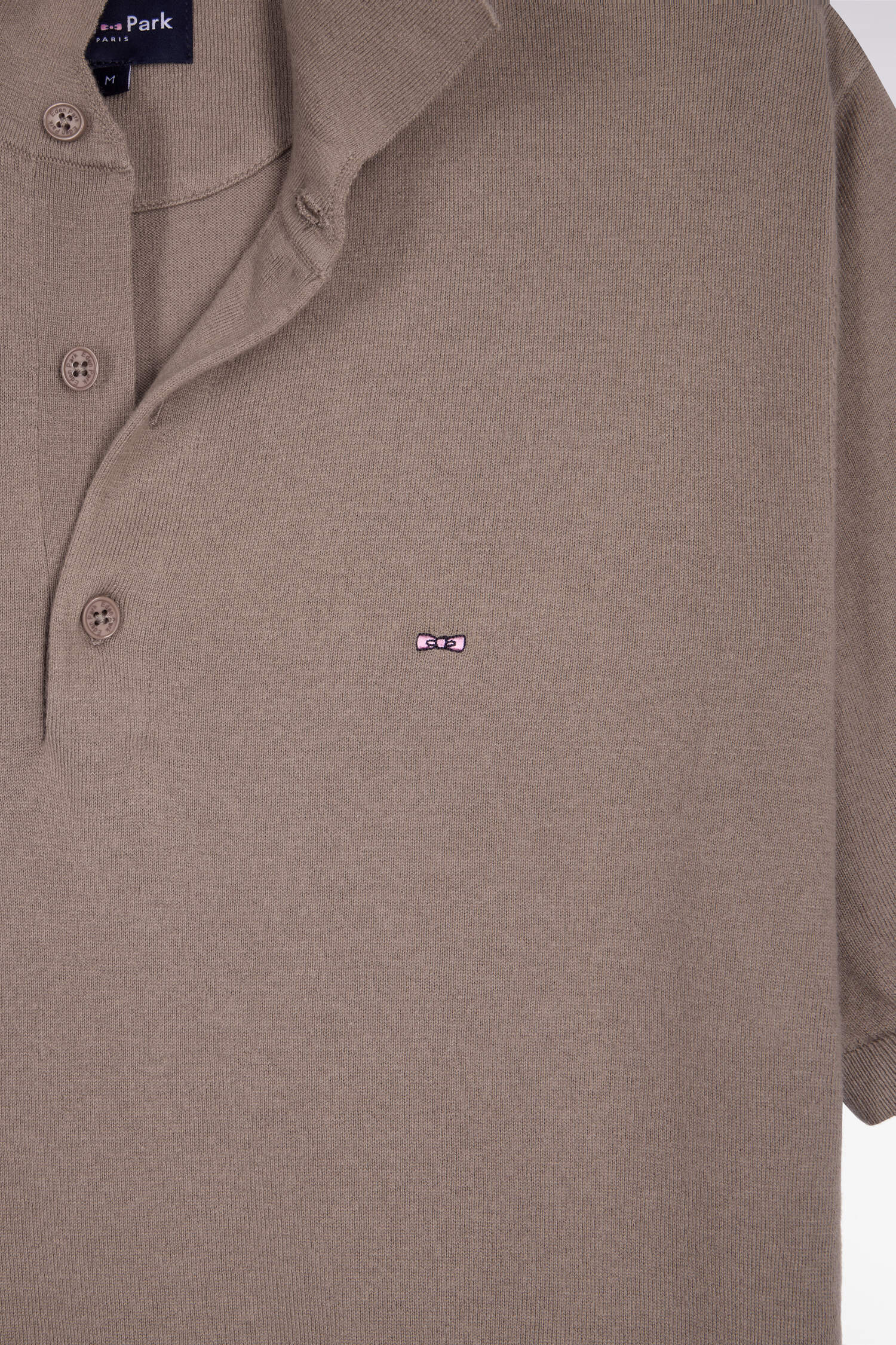 EDEN PARK - COTTON & SILK BLEND KNIT POLO SHIRT - Image 3