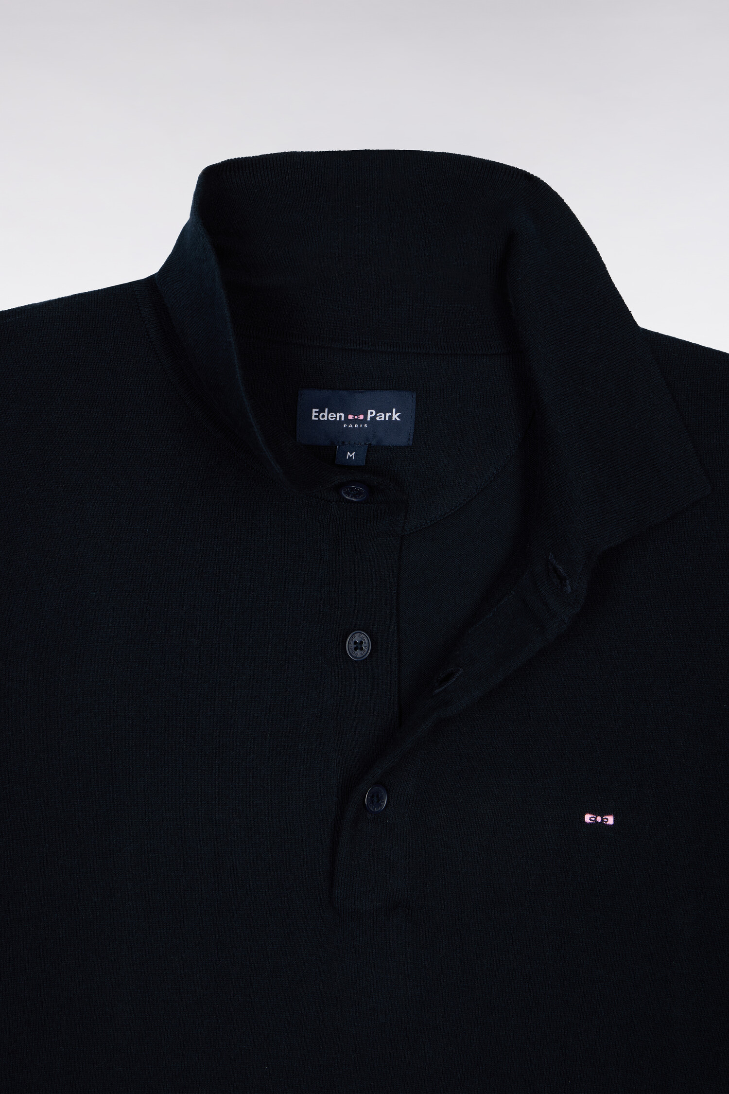 EDEN PARK - COTTON & SILK BLEND KNIT POLO SHIRT - Image 7