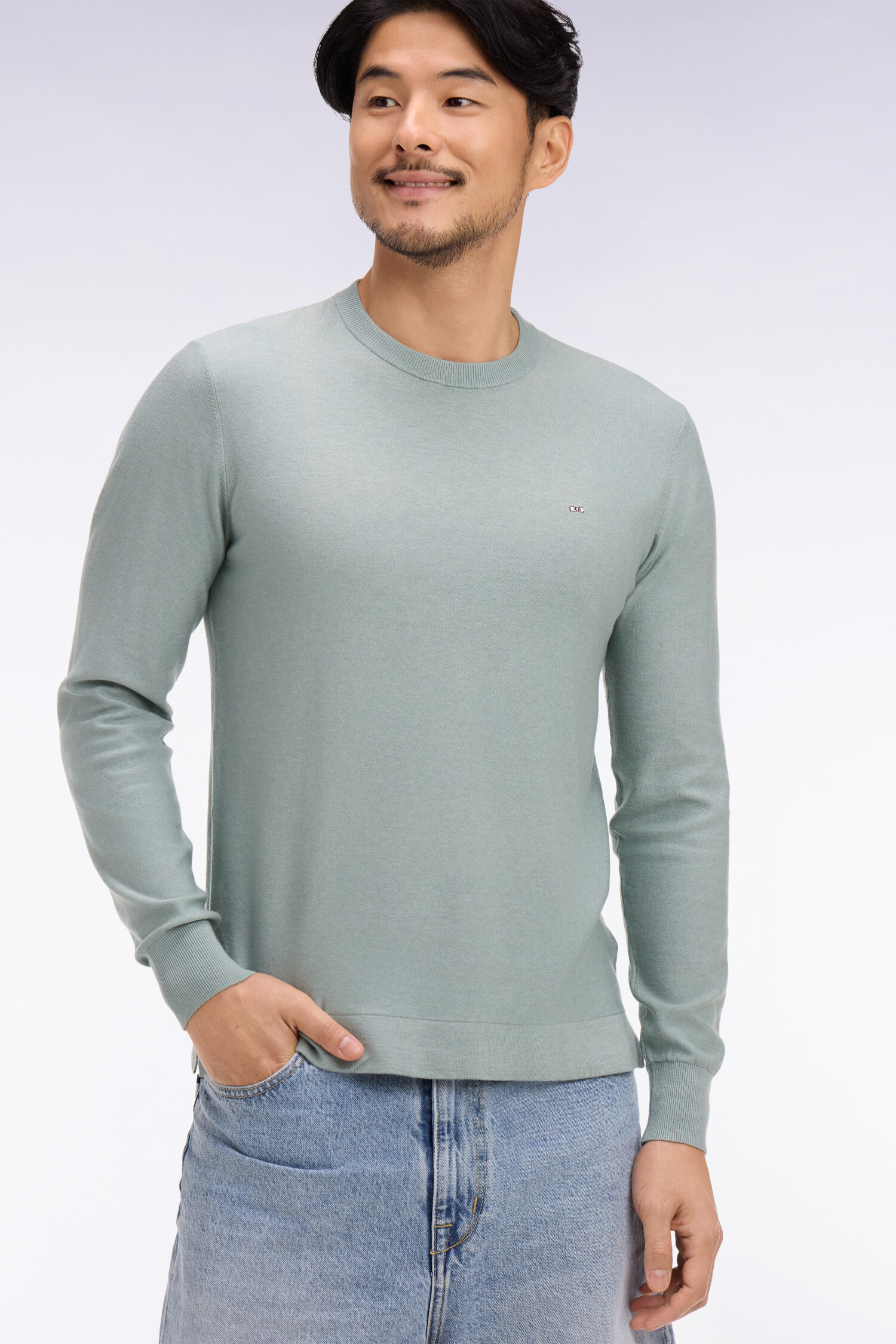 EDEN PARK - COTTON & LYOCELL BLEND CREW NECK JERSEY - Image 2