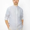BRAX – LINEN SHIRT WITH RAISED COLLAR - Thumbnail Image 1